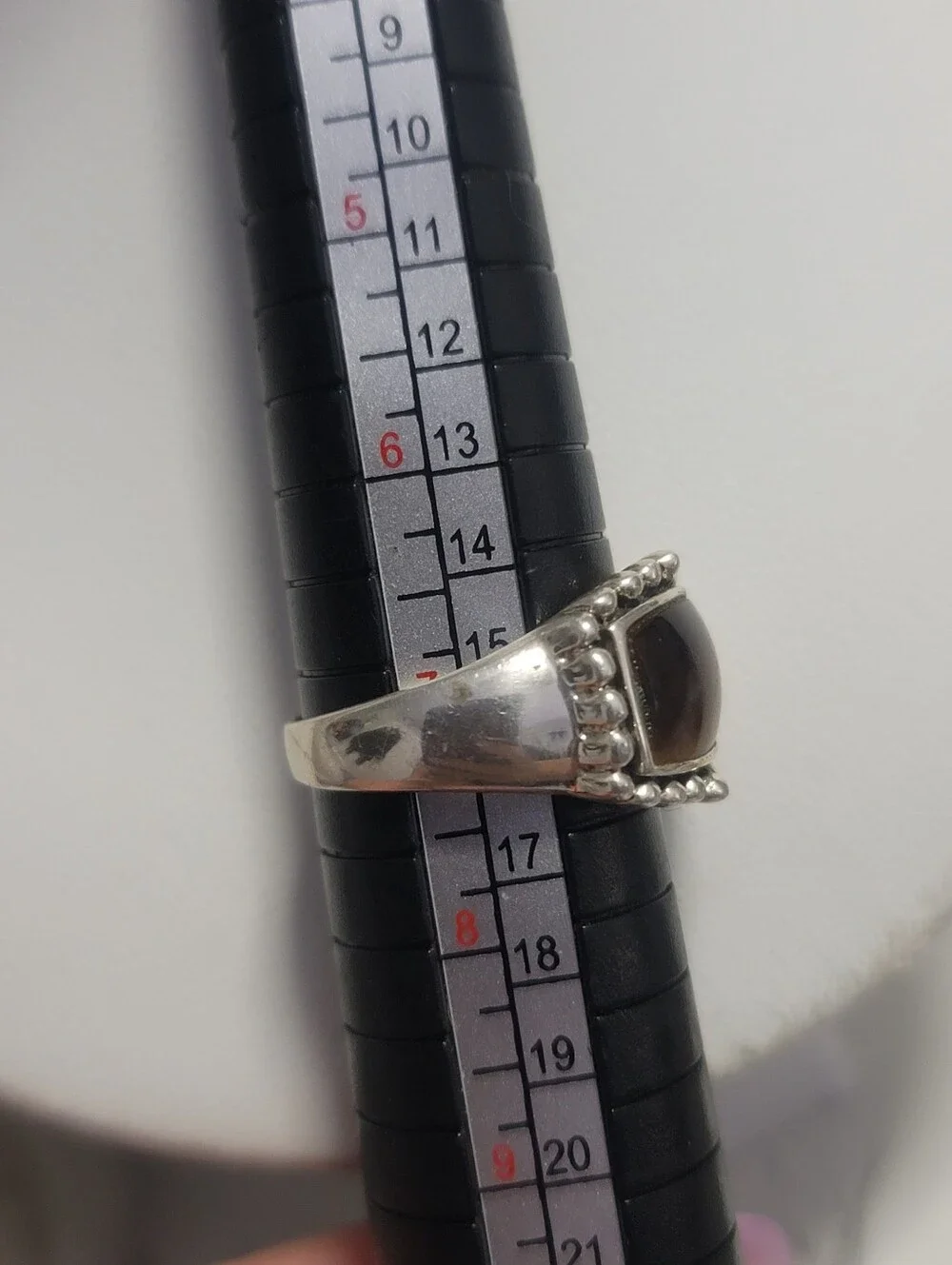 East West Tiger's Eye Sterling Silver Ring Size 7